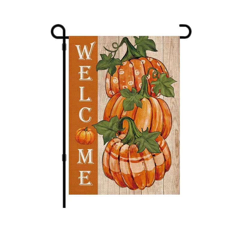 Hot Selling Happy Halloween Funny Pumpkin Customized Design Holiday Garden Flag